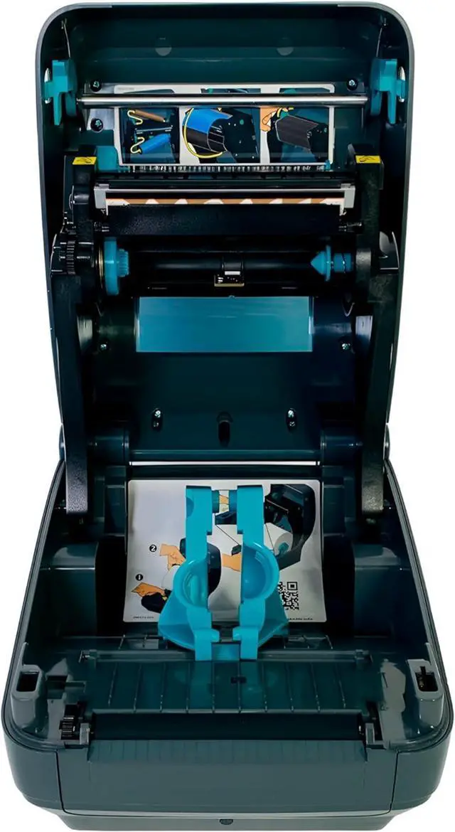 Alt view image 7 of 7 - Ze bra GK420T Thermal Transfer Bar code Label Printer USB Ethernet GK42-102220-000, Bundle with AC Adapter