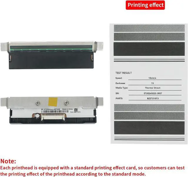 Alt view image 5 of 7 - Printhead/Print Head for Ze bra ZT210 ZT220 ZT230 Thermal Label Bar code Printer/Label Maker 300 dpi P/N:P1037974-011