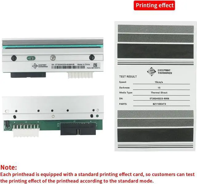 Alt view image 3 of 7 - P1004232 Printhead for Ze bra 110Xi4 105SL Plus Thermal Bar code Label Printer 300dpi - Spare Part/Replacement Print Head Compatible with Ze bra 110Xi4/105SL Plus
