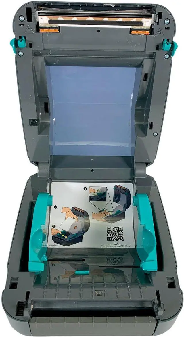 Alt view image 2 of 7 - Ze bra GK420d Direct Thermal Bar code Printer USB LAN GK42-200210-000 with Adapter