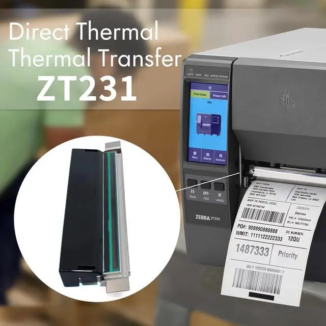 Alt view image 2 of 6 - P1123335-012 Printhead for Ze bra ZT231 ZT211 ZT111 Thermal Industrial Printer |High-Class-Replace| 203dpi