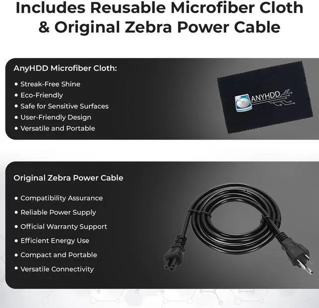 Alt view image 5 of 7 - Ze bra GK420D Direct Thermal Label & Bar code Printer Bundle - 1 Year Warranty - Ethernet Connectivity Printer with 24V AC Adapter + 4x6 Label Roll + USB 2.0 Cable + Microfiber Cloth