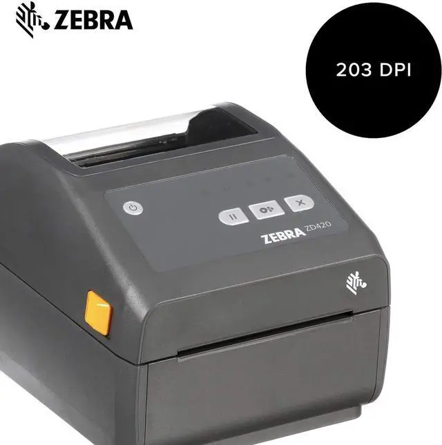 Alt view image 2 of 7 - Ze bra ZD420d Direct Thermal Desktop Printer 203 dpi Print Width 4 in USB Ethernet ZD42042-D01E00EZ