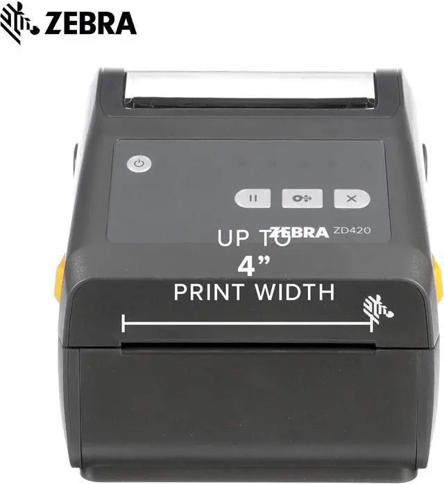 Alt view image 3 of 7 - Ze bra ZD420d Direct Thermal Desktop Printer 203 dpi Print Width 4 in USB Ethernet ZD42042-D01E00EZ