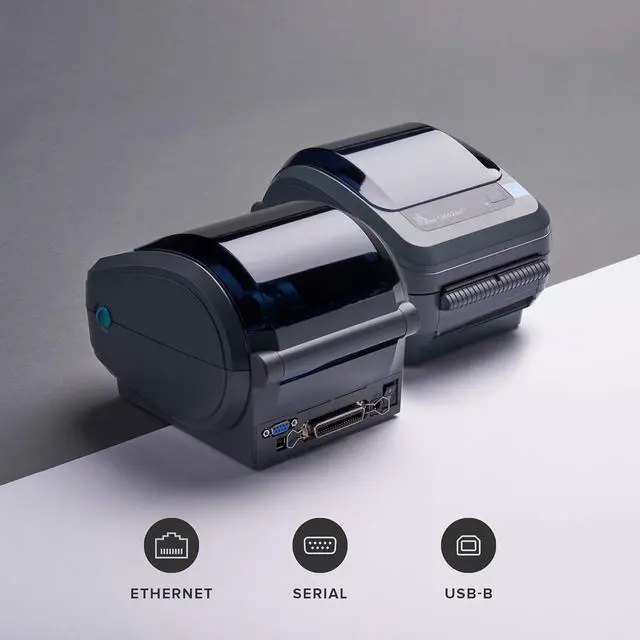 Alt view image 2 of 7 - Ze bra GX420d Direct Thermal Desktop Printer Print Width of 4 in USB Serial and Ethernet Port Connectivity Includes Peeler GX42-202411-000
