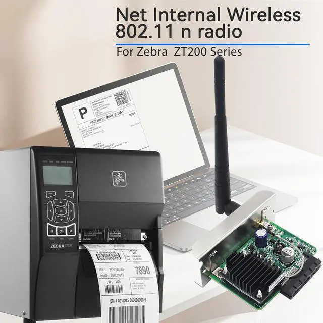 Alt view image 2 of 7 - P1058930-097 Ze bra Net Internal Wireless Module for Ze bra ZT230 ZT220 ZT210 ZT200 Series Thermal Label Printer