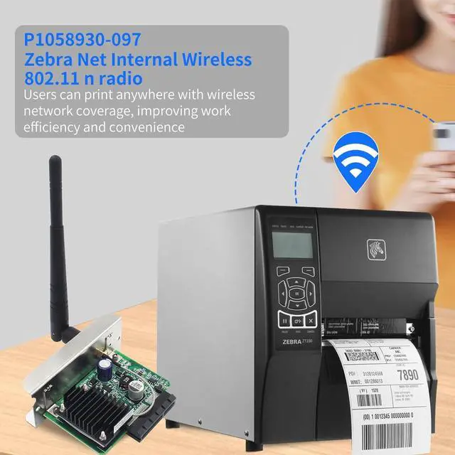 Alt view image 4 of 7 - P1058930-097 Ze bra Net Internal Wireless Module for Ze bra ZT230 ZT220 ZT210 ZT200 Series Thermal Label Printer