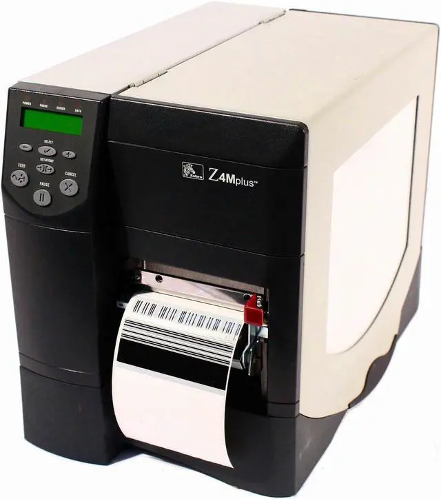 Main image of Ze bra Z4M Plus Z4M00-2001-4000 Thermal Bar code Label Printer Peeler/Rewinder/Parallel/Serial 203DPI