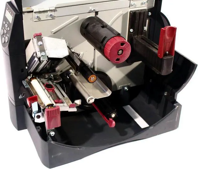 Alt view image 2 of 3 - Ze bra Z4M Plus Z4M00-2001-4000 Thermal Bar code Label Printer Peeler/Rewinder/Parallel/Serial 203DPI