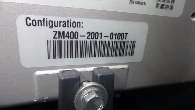 Alt view image 5 of 5 - Ze bra ZM400 Thermal Label Printer 203 dpi Printhead with Serial, Parallel, USB and Ethernet P/N: ZM400-2001-0100T