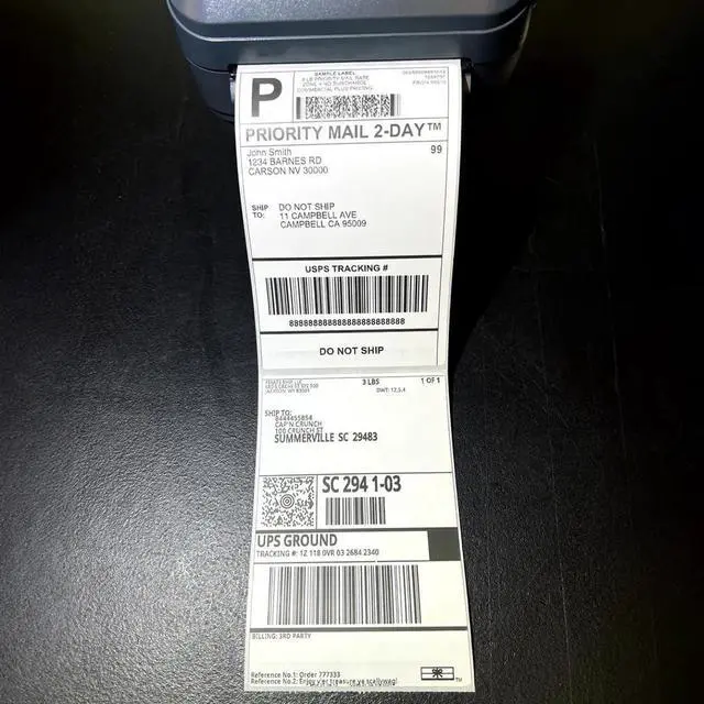 Alt view image 6 of 7 - Ze bra ZP450 Direct Thermal Shipping Label Printer - High-Speed ZP450-CTP Thermal Printer Bundle with USB Cable, Power Supply & Microfiber Cloth, Made for UPS Labels, Amazon FBA Bar code