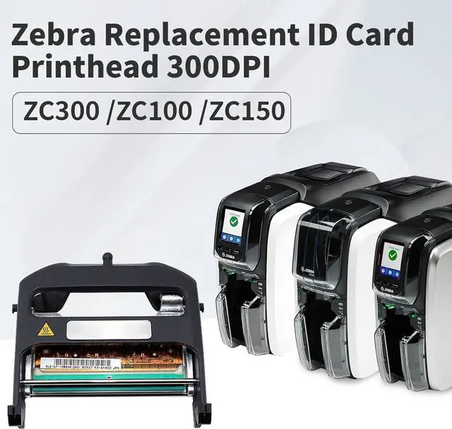 Alt view image 3 of 7 - P1094879-020 Printhead for Ze bra ZC300 ZC100 Thermal Card Printer Color ID Card Printing OEM Replacement 300dpi