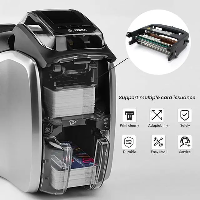 Alt view image 4 of 7 - P1094879-020 Printhead for Ze bra ZC300 ZC100 Thermal Card Printer Color ID Card Printing OEM Replacement 300dpi