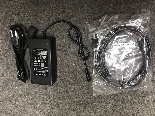 Alt view image 7 of 7 - Ze bra GX420d Ethernet Printer GX42-202410-000 W/Adapter, Power, USB Cables & Print