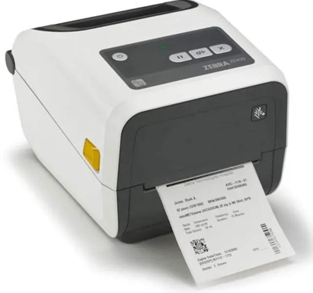 Main image of Ze bra Technologies ZD42H42-C01E00EZ Series ZD420 Thermal Transfer Desktop Printer, Healthcare Model, 203 DPI, Ethernet Connectivity