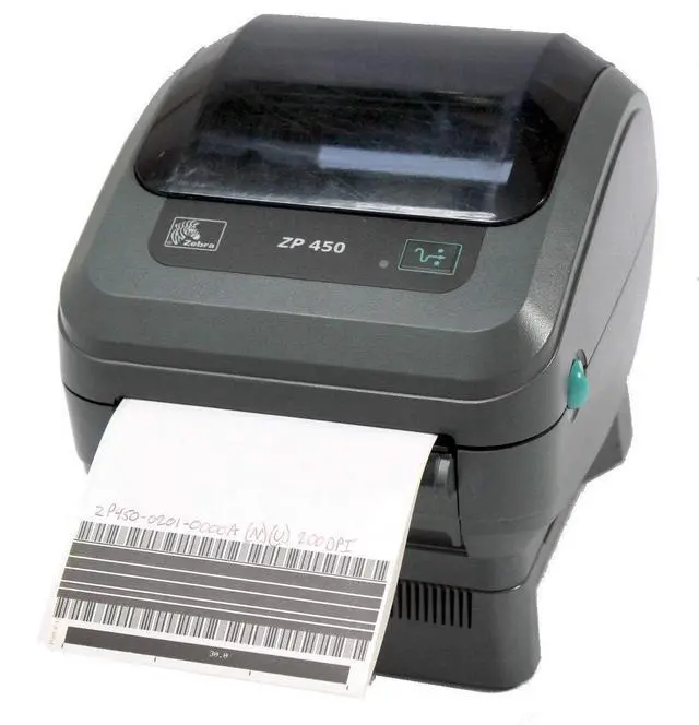 Main image of Ze bra ZP 450 ZP450-0201-0000A Direct Thermal Bar code Label Printer Network USB Peeler 203dpi