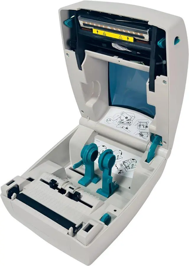 Alt view image 6 of 7 - Ze bra GC420T Thermal Transfer Bar code Shipping Label Printer Ethernet USB GC420-100410-000, Bundle with AC Adapter USB and Ethernet Cable