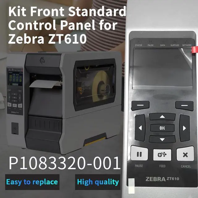 Alt view image 3 of 7 - P1083320-001 Front Standard Control Panel for Ze bra ZT610 ZT610R Thermal Bar code Label Printer 203dpi 300dpi 600dpi