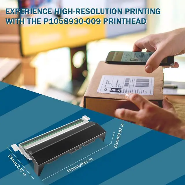 Alt view image 4 of 7 - 203DPI Thermal Printhead Replacement for Ze bra ZT410/ZT411 Series Printers - PN:P1058930-009 - High-Resolution Print Head for Reliable Bar code and Label Printing, Compatible with ZT400 Series