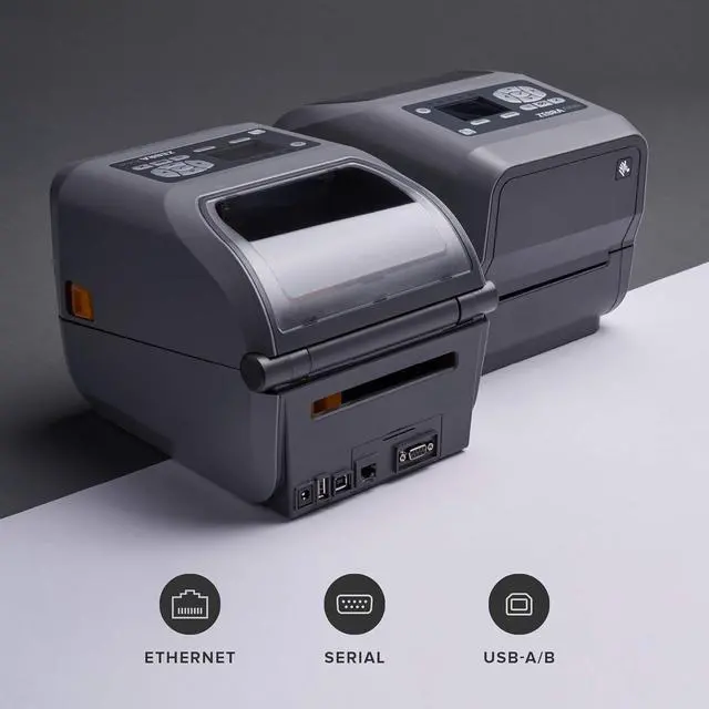 Alt view image 2 of 7 - Ze bra ZD620t Thermal Transfer Desktop Printer with LCD Screen 203 dpi Print Width 4 in Ethernet Serial USB ZD62142-T01F00EZ