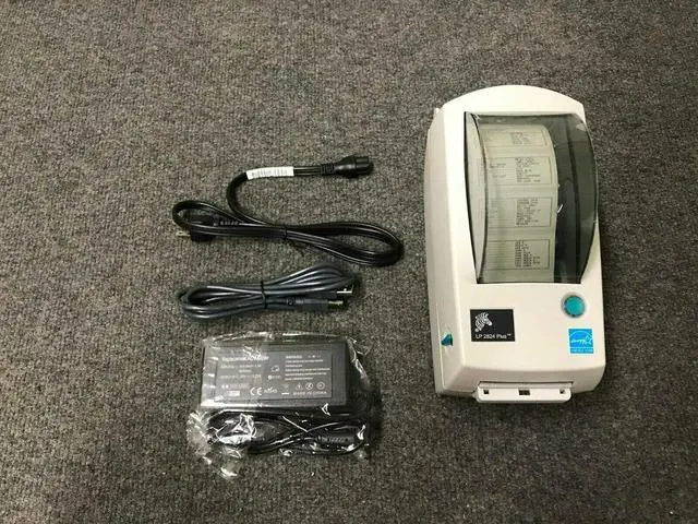 Main image of #S6B Ze bra LP 2824 Plus 282P-201510-000 Ethernet Printer W/Adapter & Cables