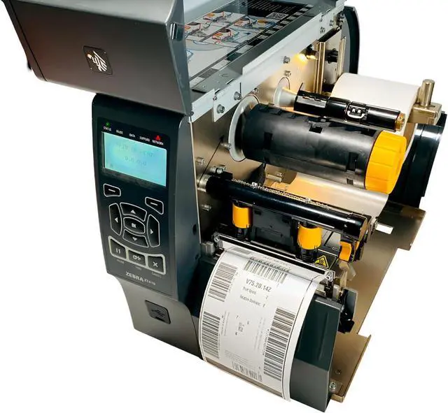 Alt view image 6 of 7 - Ze bra ZT410 Industrial Thermal Transfer Label Printer 300 dpi BT WiFi LAN USB ZT41043-T01A000Z, Bundle Power Cord USB and Ethernet Cables