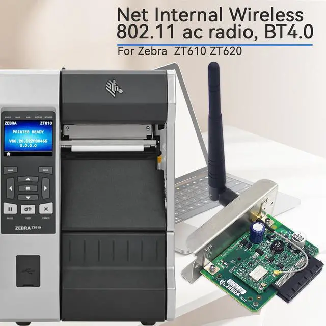 Alt view image 2 of 7 - P1083320-037A Ze branet Wireless Card 802.11ac for Ze bra ZT610 ZT620 ZT600 Series Thermal Printer 203dpi 300dpi 600dpi Wireless Card USA and Canada