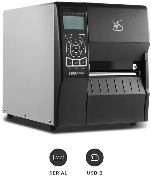 Alt view image 2 of 7 - Ze bra Technologies ZT23042-T01000FZ ZT230 Label Printer, Monochrome, Direct Thermal/Thermal Transfer