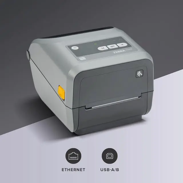 Alt view image 2 of 6 - Ze bra ZD421 Thermal Transfer Cartridge Desktop Printer 203 dpi Print Width 4-inch USB Ethernet Connectivity ZD4A042-C01E00EZ, Requires Thermal Ribbon for Use