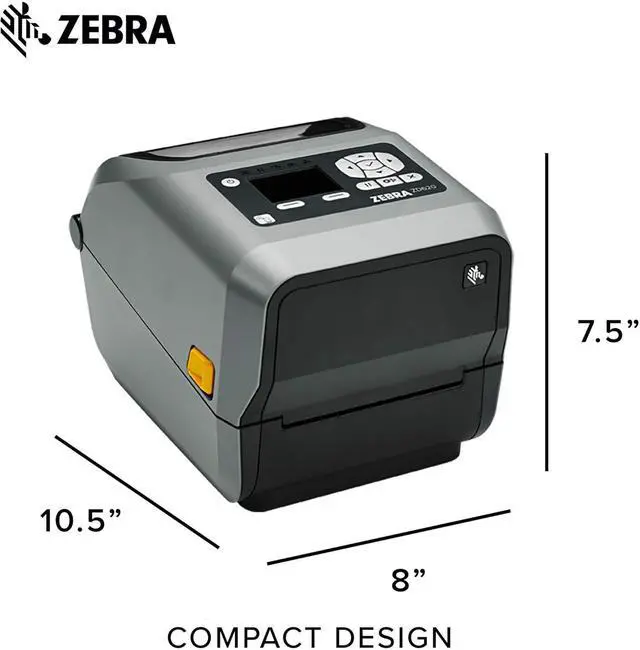 Alt view image 5 of 6 - Ze bra ZD620t Thermal Transfer Desktop Printer with LCD Screen 203 dpi Print Width 4 in WiFi Bluetooth USB Serial Ethernet ZD62142-T01L01EZ