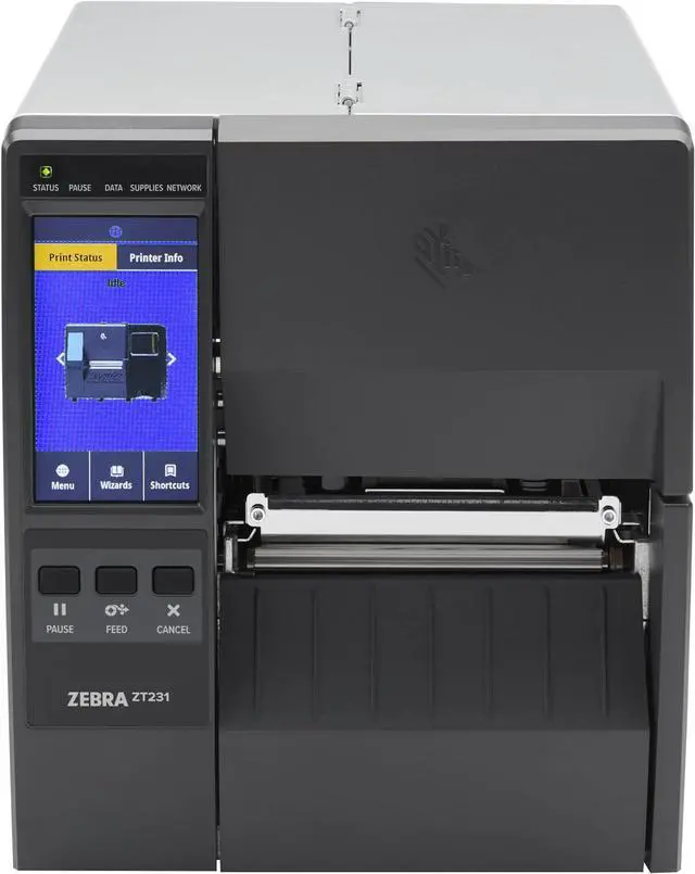 Alt view image 2 of 4 - Ze bra ZT231 Thermal Transfer Industrial Bar code Label Printer, ZT23142-T01000FZ - USB, Serial, Ethernet, Bluetooth - 203 dpi, 4 Inch Print Width