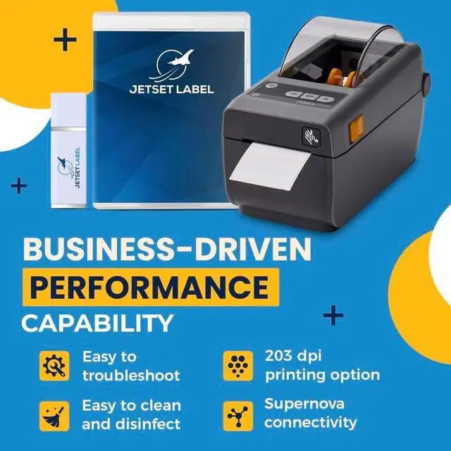 Alt view image 5 of 7 - Ze bra ZD410 Direct Thermal Label Printer | USB & Ethernet Connectivity | 2 Inch Print Width | ZD41022-D01E00EZ
