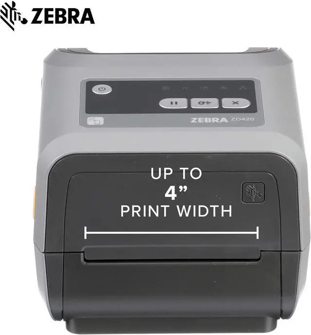 Alt view image 3 of 7 - Ze bra ZD621 Thermal Shipping Label Printer 4"- 203 DPI - No Ink Required - 4x6 - USB, Serial, Ethernet, Tap to Print NFC - 2 Year Warranty - UPS/USPS/FedEx - Direct Thermal