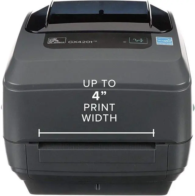 Alt view image 3 of 5 - Ze bra GX420t Thermal Transfer Desktop Printer Print Width of 4 in USB Serial and Parallel Port Connectivity GX42-102510-000