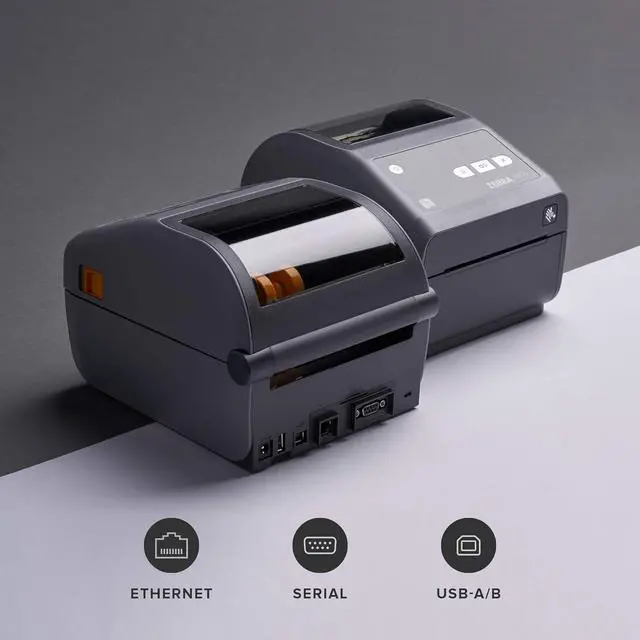 Alt view image 2 of 7 - Ze bra ZD620d Direct Thermal Desktop Printer 300 dpi Print Width 4 in Ethernet Serial USB ZD62043-D01F00EZ
