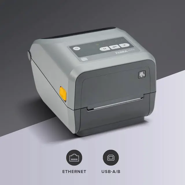Alt view image 2 of 6 - Ze bra ZD421 Thermal Transfer Cartridge Desktop Printer 300 dpi Print Width 4-inch USB Ethernet ZD4A043-C01E00EZ