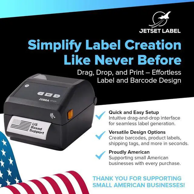 Alt view image 6 of 7 - Ze bra ZD420 / ZD420d Direct Thermal Desktop Printer 203 dpi Print Width 4 in USB Ethernet ZD42042-D01E00EZ