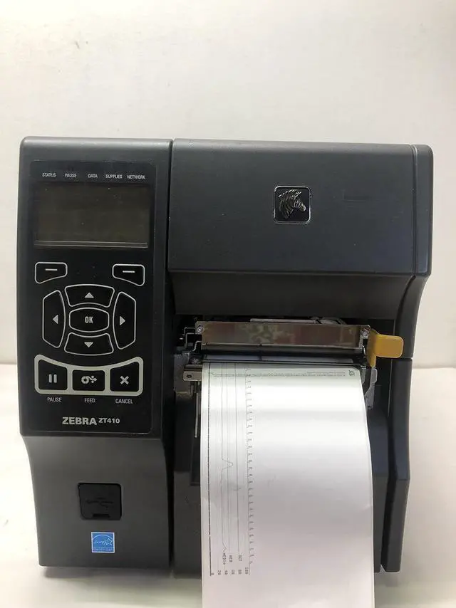 Alt view image 2 of 7 - Ze bra Technologies ZT41043-T310000Z Series ZT410 4" DT/TT Tabletop Printer, 300 dpi Resolution, Tear Bar, Power Cord with US Plug, USB 2.0/RS-232 Serial/10/100 Ethernet, Bluetooth 2.1, EZPL