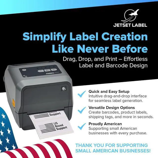 Alt view image 6 of 6 - Ze bra ZD621 | Thermal Transfer & Direct Thermal Printer ZD6A043-301F00EZ | 300 DPI | USB, USB Host, Ethernet, Serial, BTLE5 Connectivity | Includes Jetset Software
