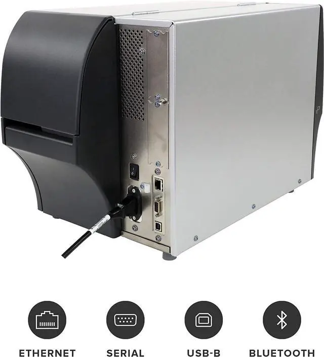 Alt view image 3 of 4 - Ze bra ZT411 300 dpi Thermal Transfer and Direct Thermal Industrial Printer - Ethernet, Bluetooth, Serial and USB Connectivity, 14 IPS, 4-inch Print Width, Monochrome Label - ZT41143-T010000Z