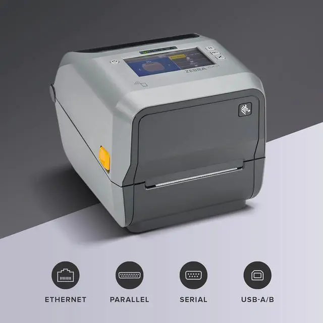 Alt view image 2 of 6 - Ze bra ZD621 Thermal Transfer Desktop Printer Color Touch LCD 300 dpi Print Width 4-inch USB Serial Ethernet ZD6A143-301F00EZ, Requires Thermal Ribbon for Use