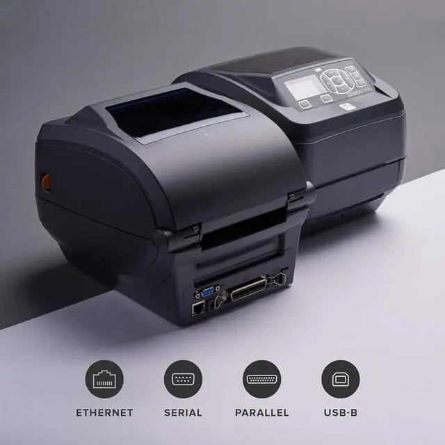 Alt view image 2 of 7 - Ze bra ZD500t Thermal Transfer Desktop Printer 300 dpi Print Width 4 in Ethernet Parallel Serial USB ZD50043-T01200FZ