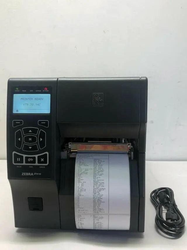 Alt view image 2 of 7 - Ze bra ZT410 ZT41042-T010000Z Ethernet Bluetooth USB Printer W/Print, Cables