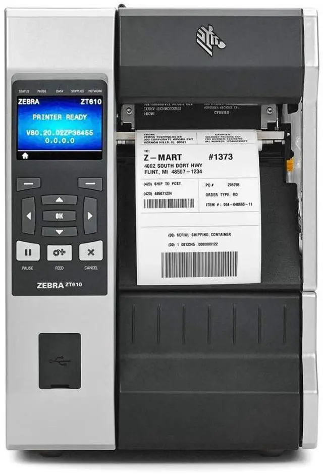 Main image of Ze bra ZT610 Label Printer with USB, Serial, Ethernet & Bluetooth Interfaces P/N: ZT61046-T010100Z