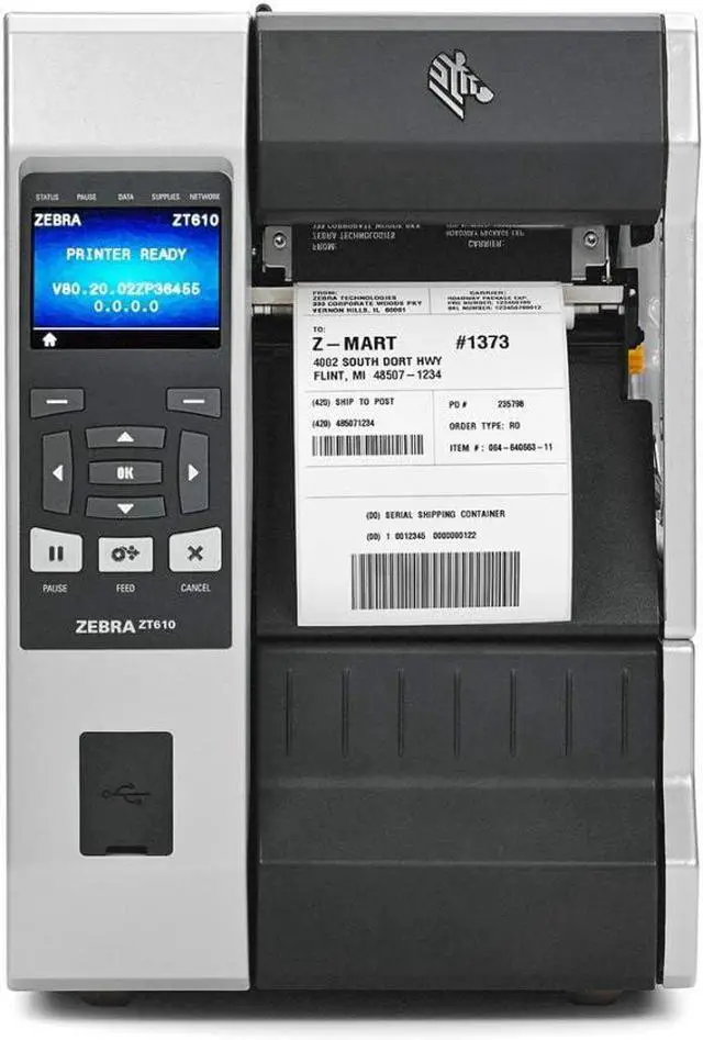 Main image of Ze bra Zt610 Direct Thermal/Thermal Transfer Printer - Monochrome - Label Print - 30 Print Length - ZT61046-T010100Z