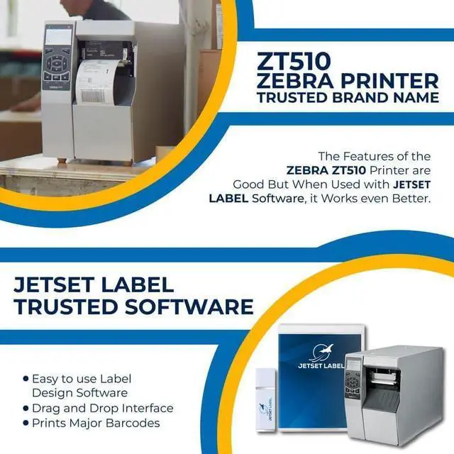 Alt view image 4 of 6 - Ze bra ZT510 Thermal Transfer & Direct Thermal Rugged Industrial Printer | 203 DPI | ZT51042-T010000Z | USB Bluetooth Serial Ethernet Connectivity | Replaces 105SL Plus | Includes Jet Set Software