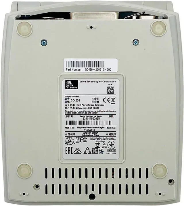 Alt view image 4 of 7 - Genuine Ze bra GC420d Direct Thermal Label Printer GC420-200510-000 USB Serial Parallel, Bundle with AC Adapter