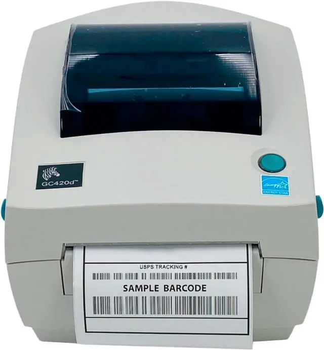 Alt view image 6 of 7 - Genuine Ze bra GC420d Direct Thermal Label Printer GC420-200510-000 USB Serial Parallel, Bundle with AC Adapter