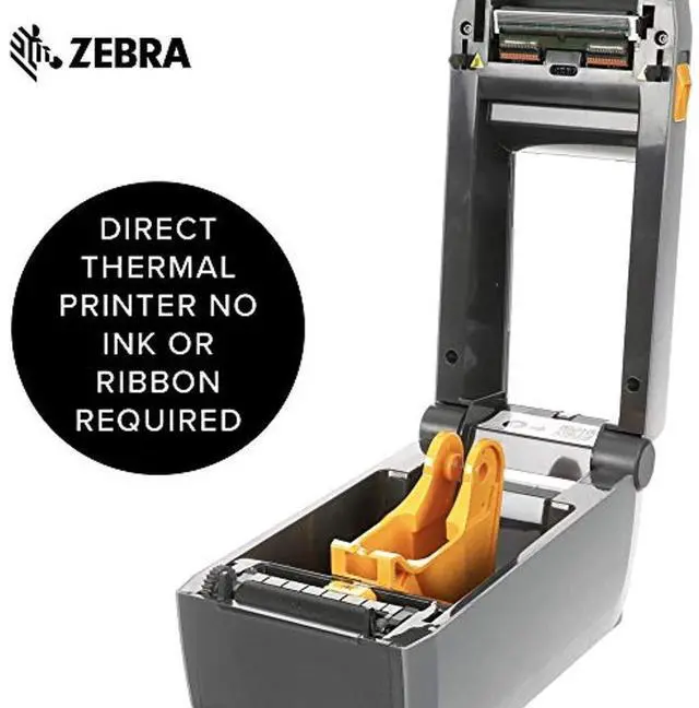 Alt view image 5 of 5 - Ze bra ZD410 Direct Thermal Desktop Printer Print Width of 2 in USB Ethernet Connectivity ZD41022-D01E00EZ (ZD41022-D01E00EZ)