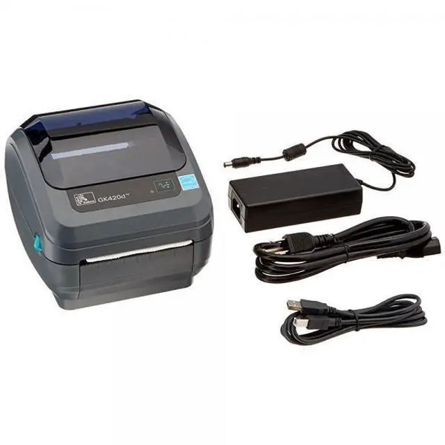 Main image of Ze bra GK420d Monochrome Desktop Direct Thermal Label Printer with Fast Ethernet Technology, 5 in/s Print Speed, 203 dpi Print Resolution, 4.09" Print Width, 100-240V AC